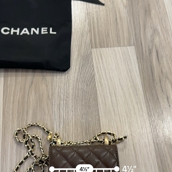 Chanel Dark Brown Quilted Mini Bag with Gold Chain - Picture 9 of 14